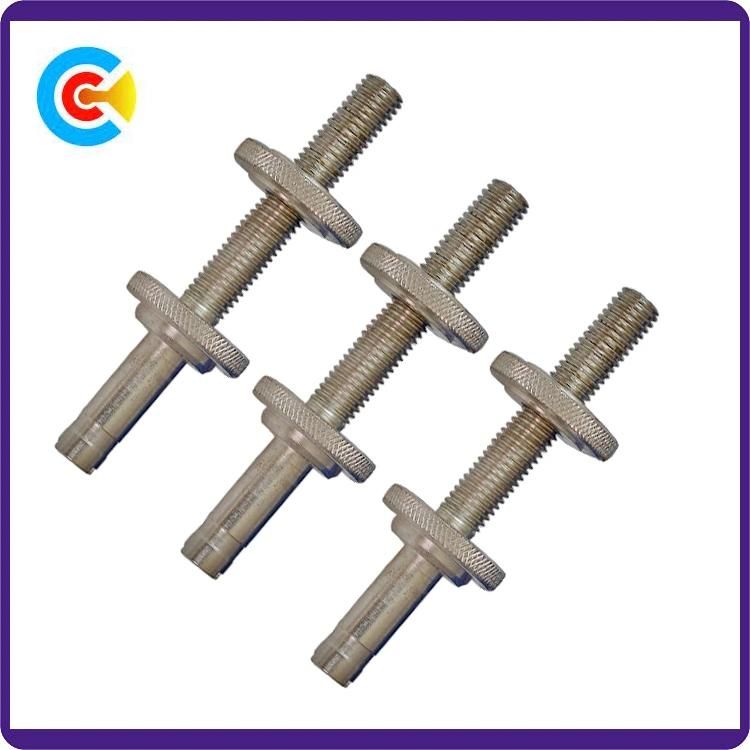 DIN/ANSI/BS/JIS Carbon-Steel/Stainless-Steel Connection Knurled Screw Nut Double Bundle Rod Screw