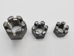 M42 Blue White Zinc or Yellow Zinc Plate Hex Slotted Nuts Castle Nuts DIN935