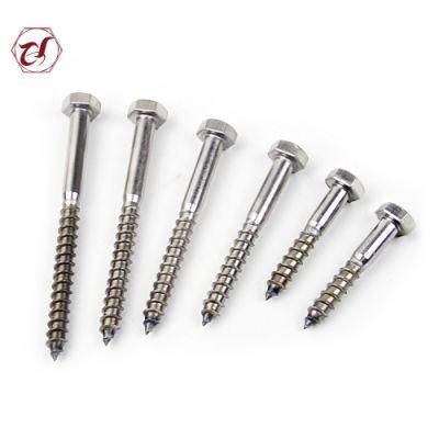 304 Stainless Steel Flat DIN571 A4 Lag Wood Screw