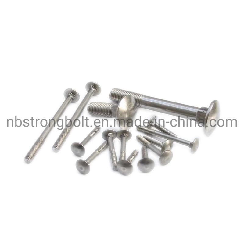 10% off Mushroom Head Square Neck Bolt DIN603 Gr. 4.8 with White Zinc Plated Cr3+