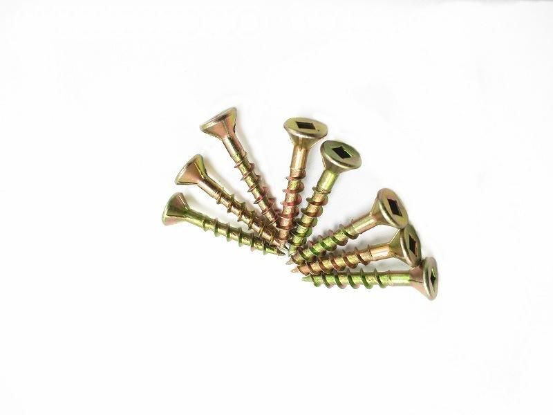 Square Head Chipboard Screw with 4 Nibs, Particle Board Screw