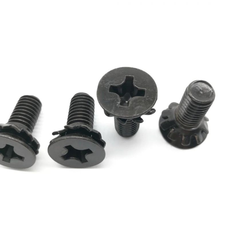 Ppap Level 3 Phillips Flat Head External Tooth Lock Washer Sems Screw
