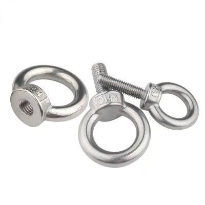 Rigging Hardware Eyenut 304 316 Stainless Steel DIN582 Ring Shape Oval Threaded Lifting Eye Nut M3 M4 M5 M6