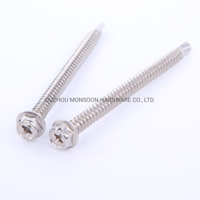 Stainless Steel Hexagonal Flange Washer Phillips Head Self Drilling Screws