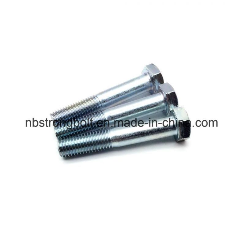 DIN931 Hex Bolt with White Zinc Plated Cr3+