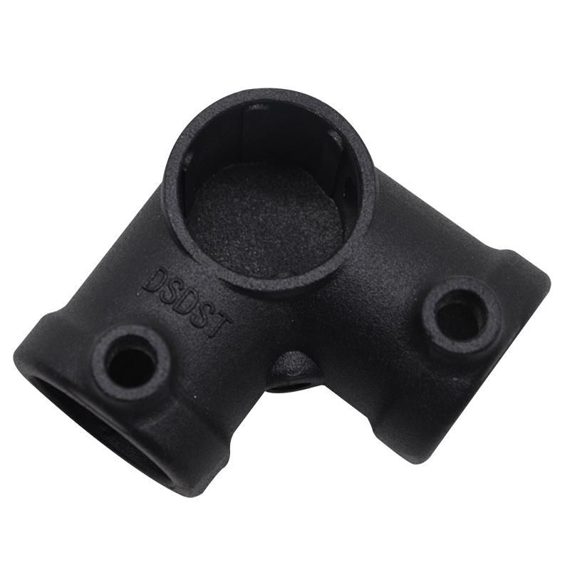 Customized Aluminium Key Clamp Pipe Fittings Through Pipe Nipples 3 Way 90 Degree with Screws