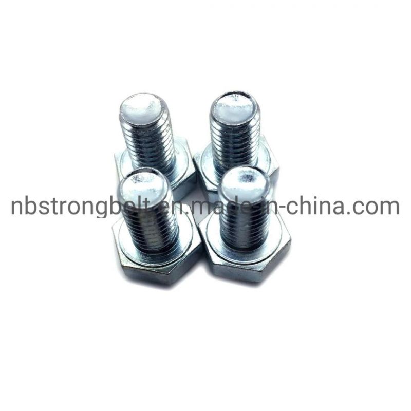 China Fastener DIN933 Hex Bolt Gr. 8.8 Screw with White Zinc Plated Cr3+