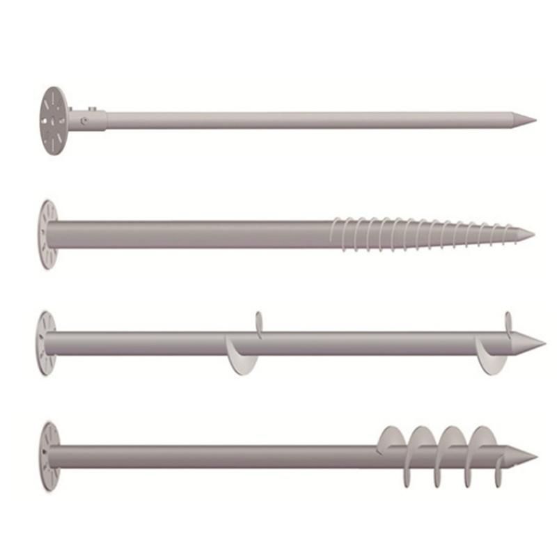 Ground Solar Anchor Bolt Galvanized Steel Solar Ground Screw Customized Piles for Solar Mounting System Earth Ground Screw Anchor