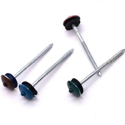 Color Head Electro Galvanized Ring Shank Umbrella Roofing Nail