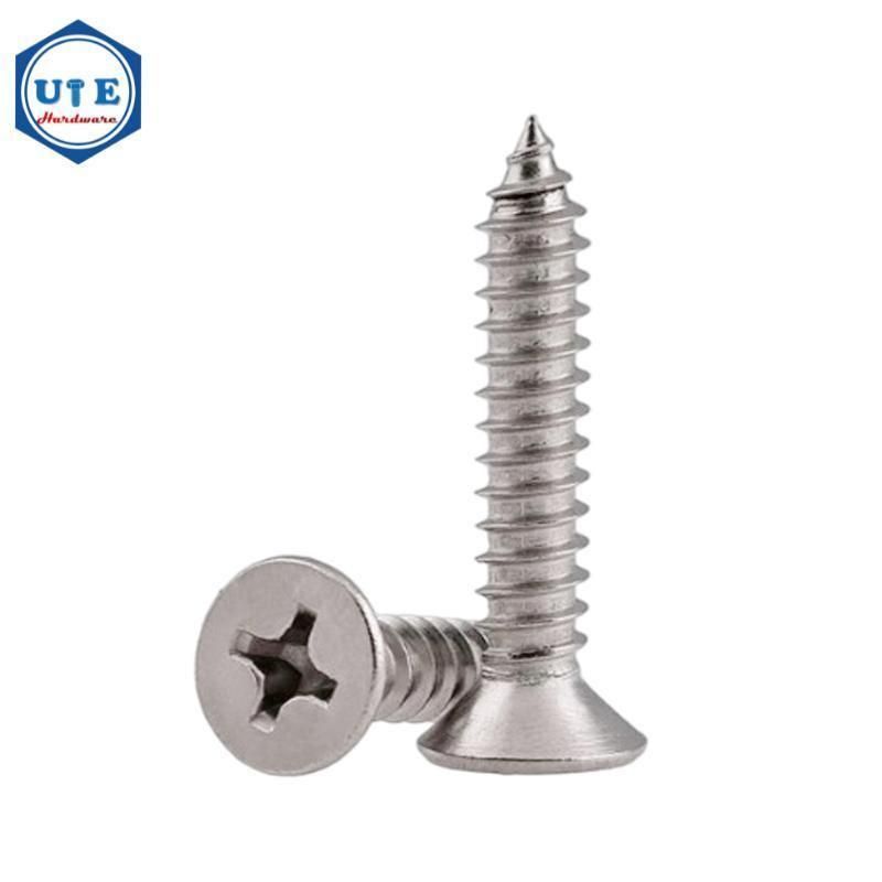 Buy Bulk Types of Screws DIN7982 Countersunk Flat Head Self Tapping Screws with Cross Recessed Stainless Steel Screw A2/A4