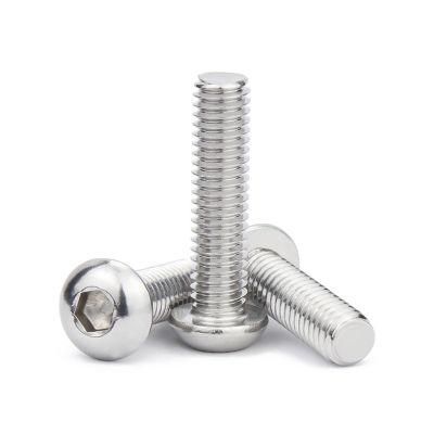 ISO 7380 Tainless Steel 304 316 Fine Screw Thread Hexagon Socket Allen Pan Head Screw Button Head Screw