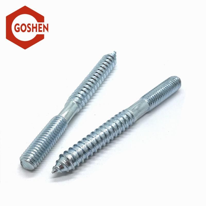 M8*100mm Galvanized Carbon Steel Zinc Plated Hanger Bolt