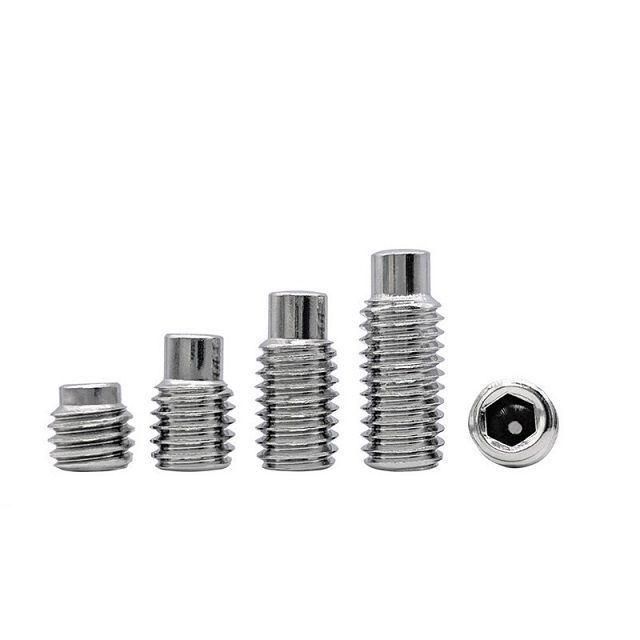 Stainless Steel Hexagon Socket Set Screw with Convex End DIN915 Cylindrical End Headless GB79 M8m10