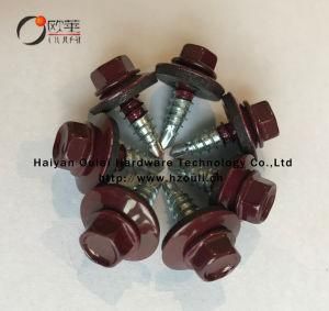 Small Hex Head Self-Drilling Screw with Empd Washer Zinc Plated