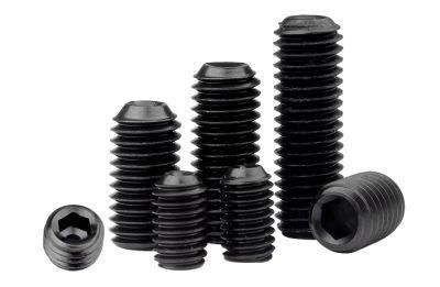 Set Screw Grade 12.9 Black Hexagon Socket Headless Screw Concave End Machine Meter Screw