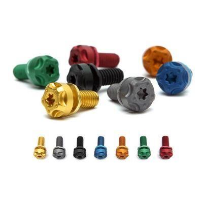 Anodized Colorful M2.5 M3 M4 M6 7075 Hex Flange Bolt