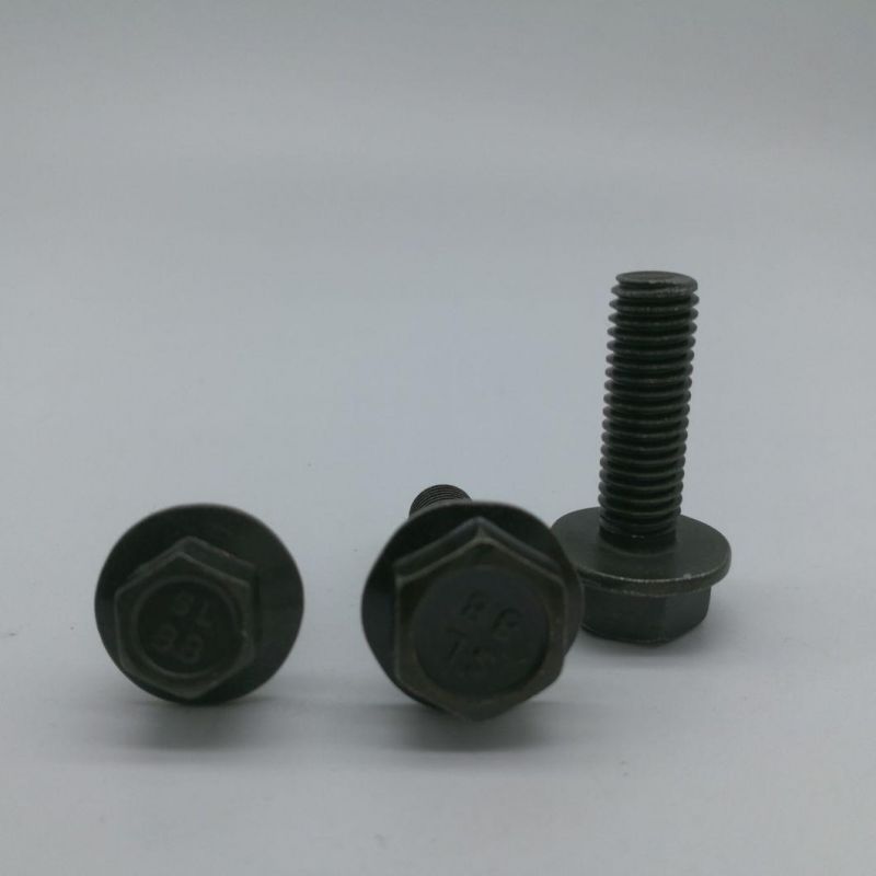 Hex Flange Bolt Screw Black DIN6921