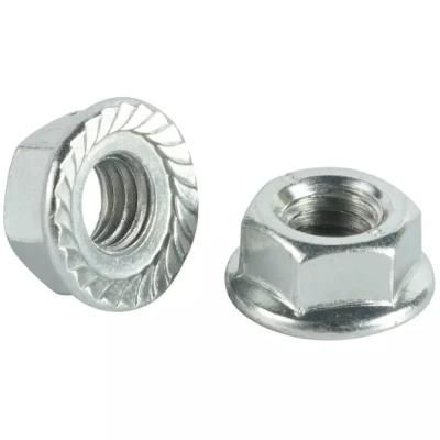 DIN6923 Hex Flange Nut Stainless Steel Serrated Flanged Hex Nut SS304 SS316 Zinc HDG