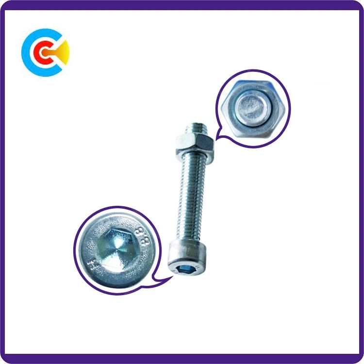 DIN/ANSI/BS/JIS Carbon-Steel/Stainless-Steel Hexagonal Cylindrical-Head Double Beam Rod Nut Industrial/Fasteners Screw