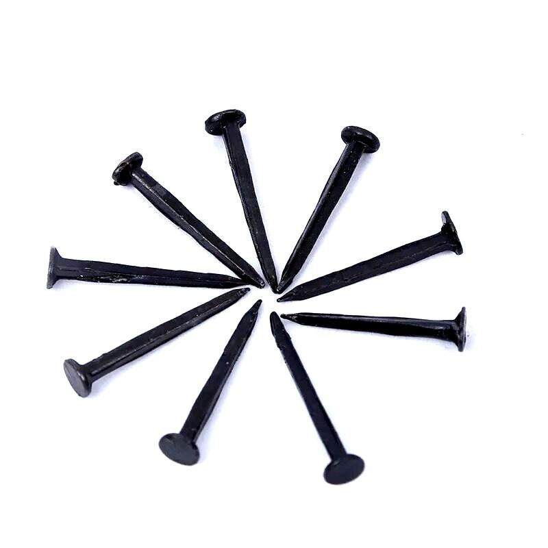 Black Sharp Point Shoes Tack Nail Size