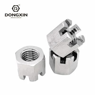 Zinc Plated M4-M100 DIN935 Stainless Steel Carbon Steel Hexagon Slotted Nut Castle Nuts