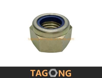 Yellow Zinc Class 10 M20 DIN6924 Hex Nylon Insert Nuts