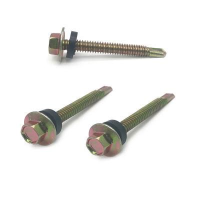 China Wholesale Zinc Plated Roof Screw Drilling Roof Screw Color Zinc Plated Cheap Price Metal Roofing Screws