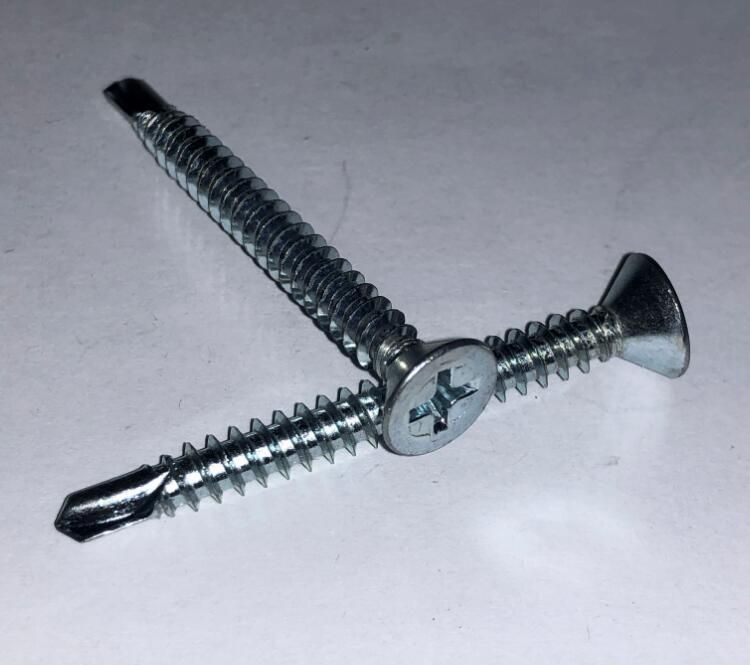 Flat Csk Head Self Drilling Screws Zinc Plated