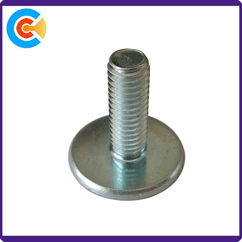 Carbon Steel Galvanized M6 Flat Head Button Screw