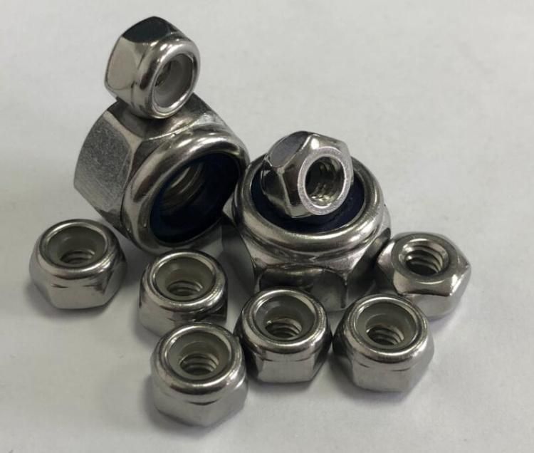 Stainless Steel Prevailing Torque Type Hexagon Thin Nuts with Non-Metallic Insert