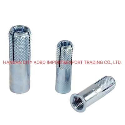 Carbon Steel Drop in Anchor White Zinc Plating with One Knurling