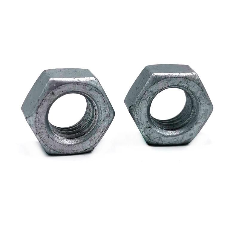Stainless Steel Stock Galvanized Bolts and Nuts ASTM A194 2h A563 M5 M6 M8 M10 M12 M16 M20 M24 Zinc Nut Hexagon Nut Jam Nuts Metal Nut Heavy Hex Nut