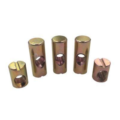 Carbon Steel Zinc Plated or Stainless Steel Centre Hole Double Hole Phillips Drive Cross Dowel Barrel Nut