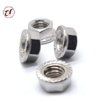 A2-70 Stainless Steel 304 Hexagonal Flange Serrated Nut
