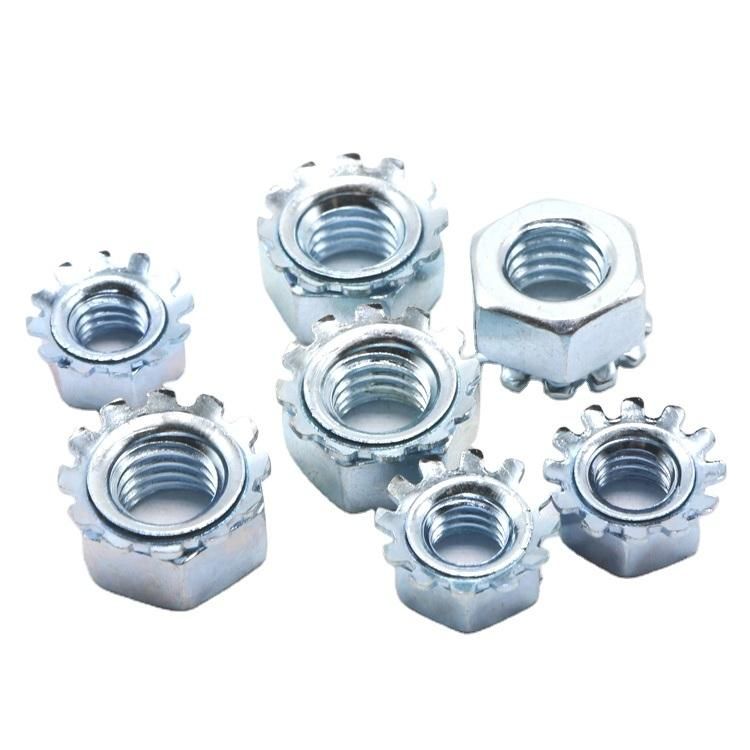 Carbon Steel Hexagon K Lock Nuts Zinc Plated