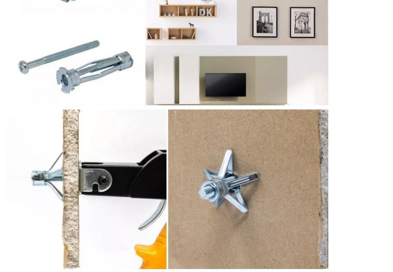 Heavy Duty Plasterboard Screw Plug Anchor Carbon Steel Hollow Wall Anchor Wall Plug Galvanized Anchor