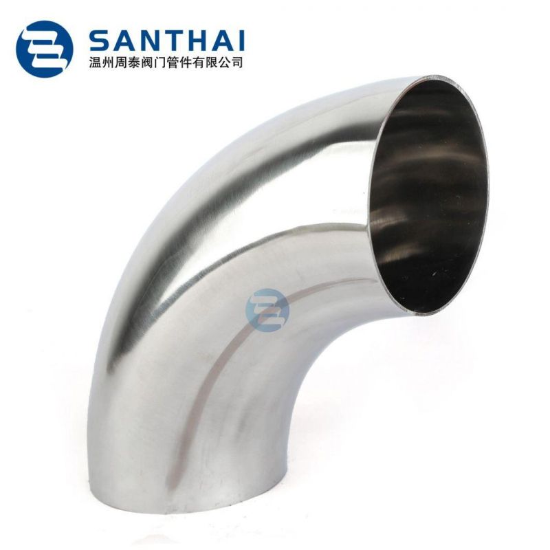 3A/DIN/SMS/ISO/Ds Sanitary Stainless Steel SS304/316L Welding Elbow