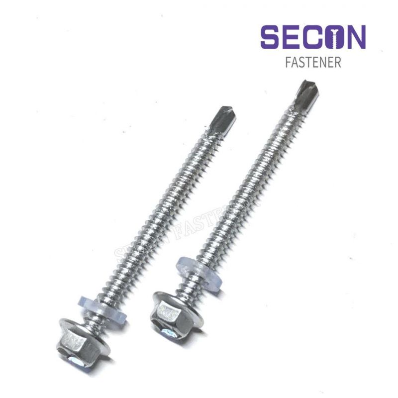 China Factory Price Stainless Steel 410 Hex Washer Head Self Drilling Screw Hex Flange Head Self Drilling Screw A2 304 A4 316 Stainless Steel Roofing Screw