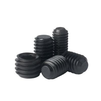 Black High Strength Socket Set Screws, Flat Point Internal Hexagonal Grub Screw DIN913