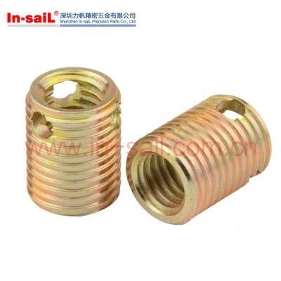 ISO OEM Color Zinc Plated Steel Self Tapping Threaded Inserts