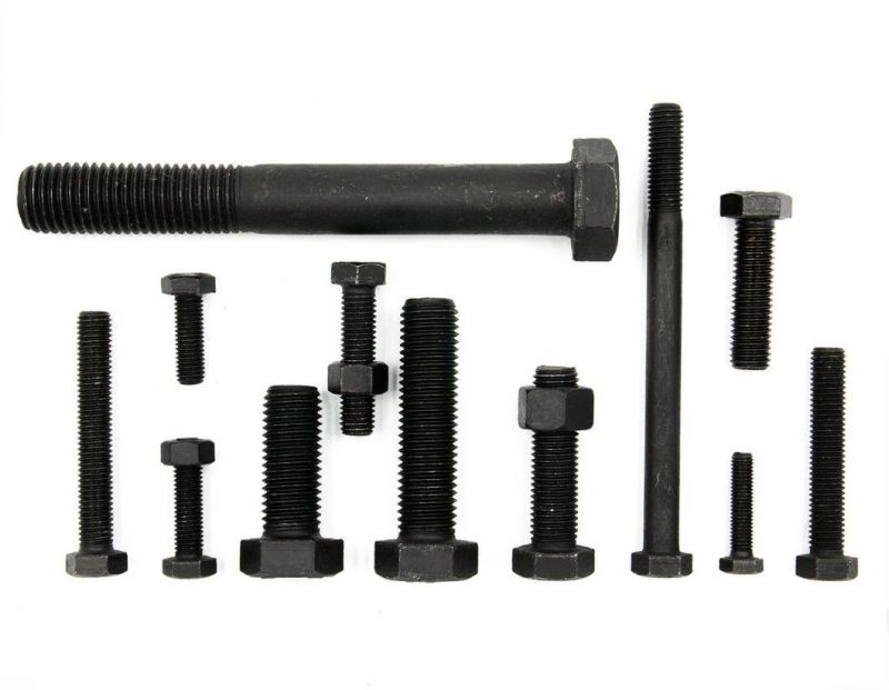 DIN933 DIN931 Hex Bolt with Nut and Washer Full Thread Half Thread Zinc Plated/Black Color /Grade 8.8 Bolt/Grade 4.8 Bolt