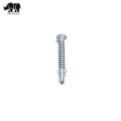 7mm Flat Countersunk Head Self Drilling Screws with Wing, #6 #8 #10 #12 Phillips Drive Flat Csk Head with Wings Ruspert Coating
