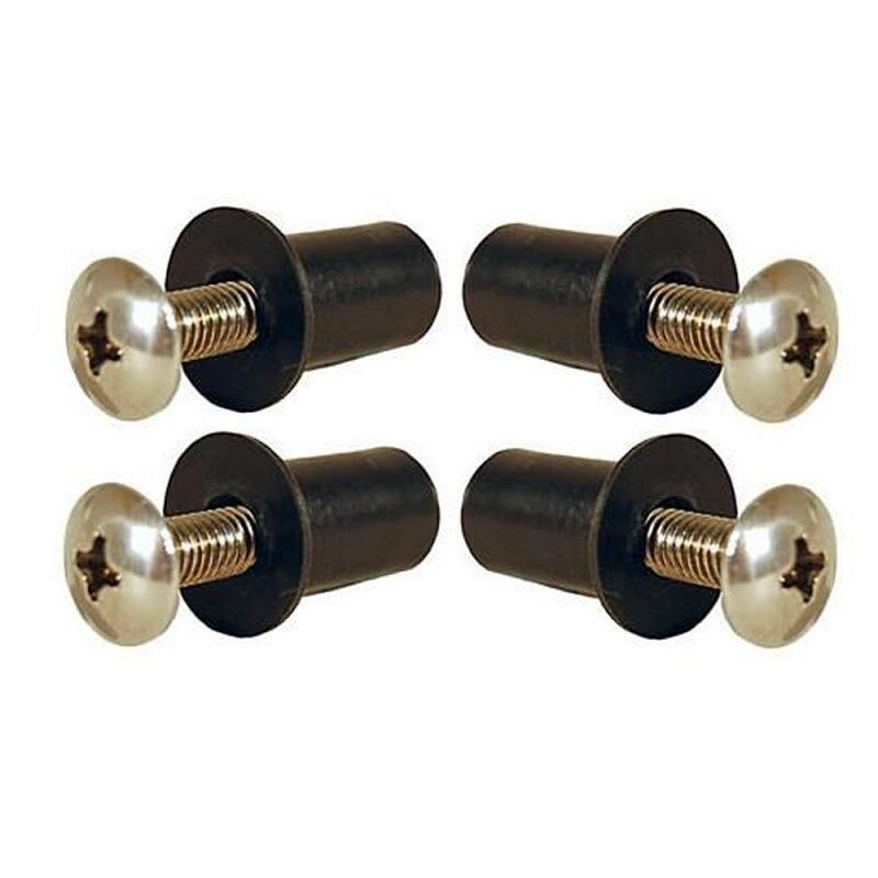 M4 M5 M6 M8 M10 M12 Black Color Rubber Rivet Well Nuts with Brass Threaded Insert