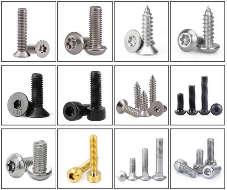Hexagon Head Slotted Screw, Yellow Zinc Plating Bolt