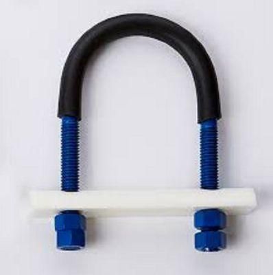 Pipe Support High Temperature Polyshrink Covered Hot DIP Galvanized Finish I Rod Nu-Bolt for 2&quot; Pipe