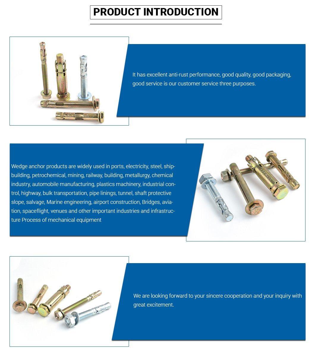 Carbon Steel Gr4.8 Zinc Plated Wedge Anchor Bolt