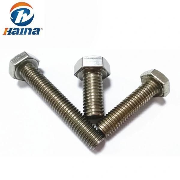 High Quality Fastener Hardware Grade 8.8 Stainless Steel Carbon Steel DIN931 DIN933 Hex Head Nut and Bolt