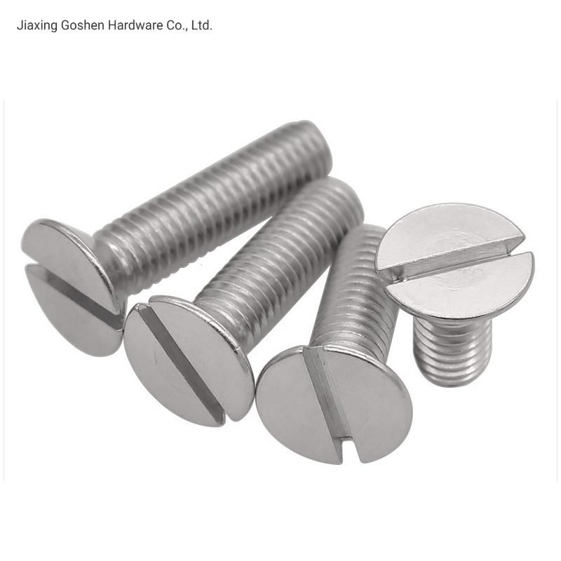 DIN963 Stainless Steel Slotted Flat Head Machine Screw