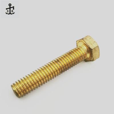 Brass DIN 933 Copper M5 Full Thread Hex Head Bolts Made in China