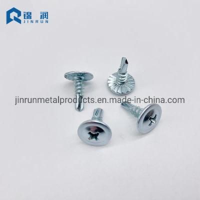 Wafer Head Drilling Screws Zinc Plated Truss with Knurling